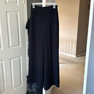 Black wide leg dress pants